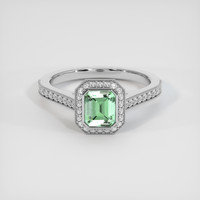 0.84 Ct. Emerald Ring, Platinum 950 1