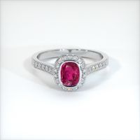 0.80 Ct. Ruby Ring, Platinum 950 1