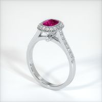 0.80 Ct. Ruby Ring, Platinum 950 2