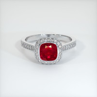 1.12 Ct. Ruby Ring, Platinum 950 1