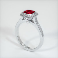 1.12 Ct. Ruby Ring, Platinum 950 2