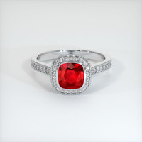 0.80 Ct. Ruby Ring, Platinum 950 1