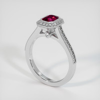 0.76 Ct. Ruby Ring, Platinum 950 2