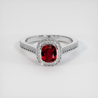 0.80 Ct. Ruby Ring, Platinum 950 1