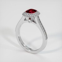 0.80 Ct. Ruby Ring, Platinum 950 2