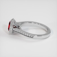 0.80 Ct. Ruby Ring, Platinum 950 4