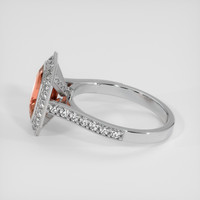 3.02 Ct. Padparadscha Sapphire Ring, Platinum 950 4