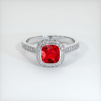 1.11 Ct. Ruby Ring, Platinum 950 1