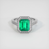 3.35 Ct. Emerald Ring, Platinum 950 1