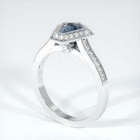 0.71 Ct. Sapphire Ring, Platinum 950 2