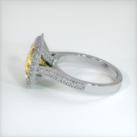 3.02 Ct. Orangish Yellow Sapphire Ring, Platinum 950 4