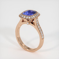 3.00 Ct. Color Change Sapphire Ring, 14K Rose Gold 2