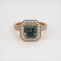 4.06 Ct. Bi Color Sapphire Ring, 14K Rose Gold 1