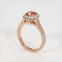 1.35 Ct. Sapphire Ring, 14K Rose Gold 2