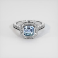 1.58 Ct. Blue Sapphire Ring, 10K White Gold 1
