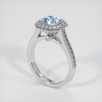 1.58 Ct. Blue Sapphire Ring, 10K White Gold 2