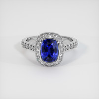 1.67 Ct. Blue Sapphire Ring, 10K White Gold 1