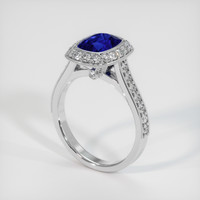 1.67 Ct. Blue Sapphire Ring, 10K White Gold 2