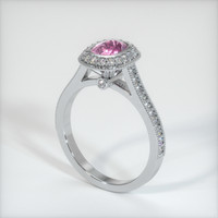 1.09 Ct. Pink Sapphire Ring, 10K White Gold 2