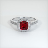 1.55 Ct. Ruby Ring, 10K White Gold 1