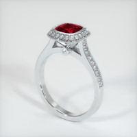 1.55 Ct. Ruby Ring, 10K White Gold 2