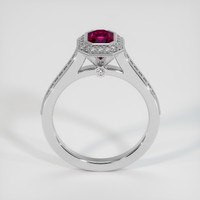 0.76 Ct. Purplish Red Ruby Ring, 10K White Gold 3