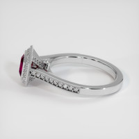 0.76 Ct. Purplish Red Ruby Ring, 10K White Gold 4