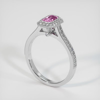 0.55 Ct. Pink Sapphire Ring, 10K White Gold 2