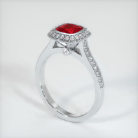 1.11 Ct. Ruby Ring, 10K White Gold 2