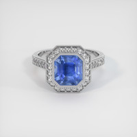 3.59 Ct. Sapphire Ring, 14K White Gold 1