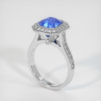 3.59 Ct. Sapphire Ring, 14K White Gold 2