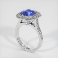 4.09 Ct. Sapphire Ring, 14K White Gold 2