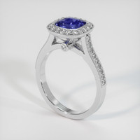 1.55 Ct. Color Change Sapphire Ring, 14K White Gold 2