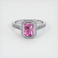 0.86 Ct. Sapphire Ring, 14K White Gold 1