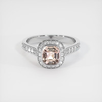 1.02 Ct. Padparadscha Sapphire Ring, 14K White Gold 1