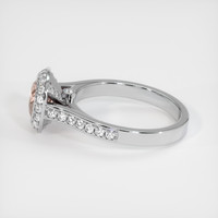 1.02 Ct. Padparadscha Sapphire Ring, 14K White Gold 4