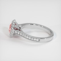 1.12 Ct. Padparadscha Sapphire Ring, 14K White Gold 4