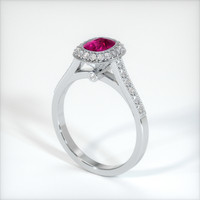 0.80 Ct. Ruby Ring, 14K White Gold 2