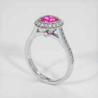 1.67 Ct. Sapphire Ring, 14K White Gold 2
