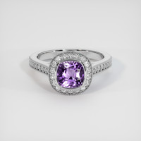 1.15 Ct. Sapphire Ring, 14K White Gold 1