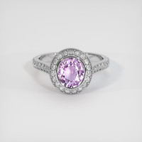 1.37 Ct. Sapphire Ring, 14K White Gold 1