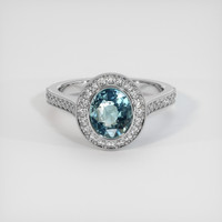 2.55 Ct. Sapphire Ring, 14K White Gold 1