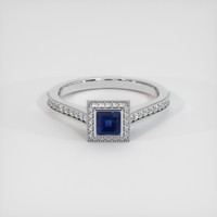 0.50 Ct. Sapphire Ring, 18K White Gold 1