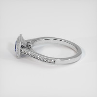 0.50 Ct. Sapphire Ring, 18K White Gold 4
