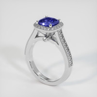 1.55 Ct. Color Change Sapphire Ring, 18K White Gold 2