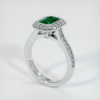 1.33 Ct. Emerald Ring, 18K White Gold 2
