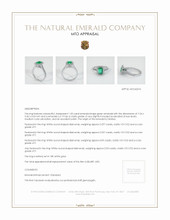 Emerald Ring 1.03 Ct. 18K White Gold Appraisal
