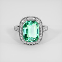 6.14 Ct. Emerald Ring, 18K White Gold 1