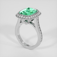 6.14 Ct. Emerald Ring, 18K White Gold 2