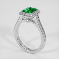 2.35 Ct. Emerald Ring, 18K White Gold 2